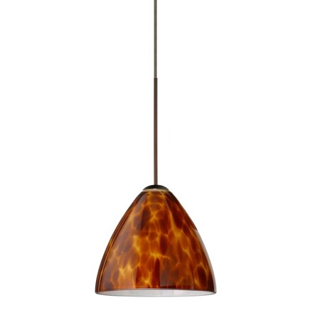Besa Lighting Besa Pendant Mia Bronze Amber Cloud 1x50W Halogen 1XC-177918-BR